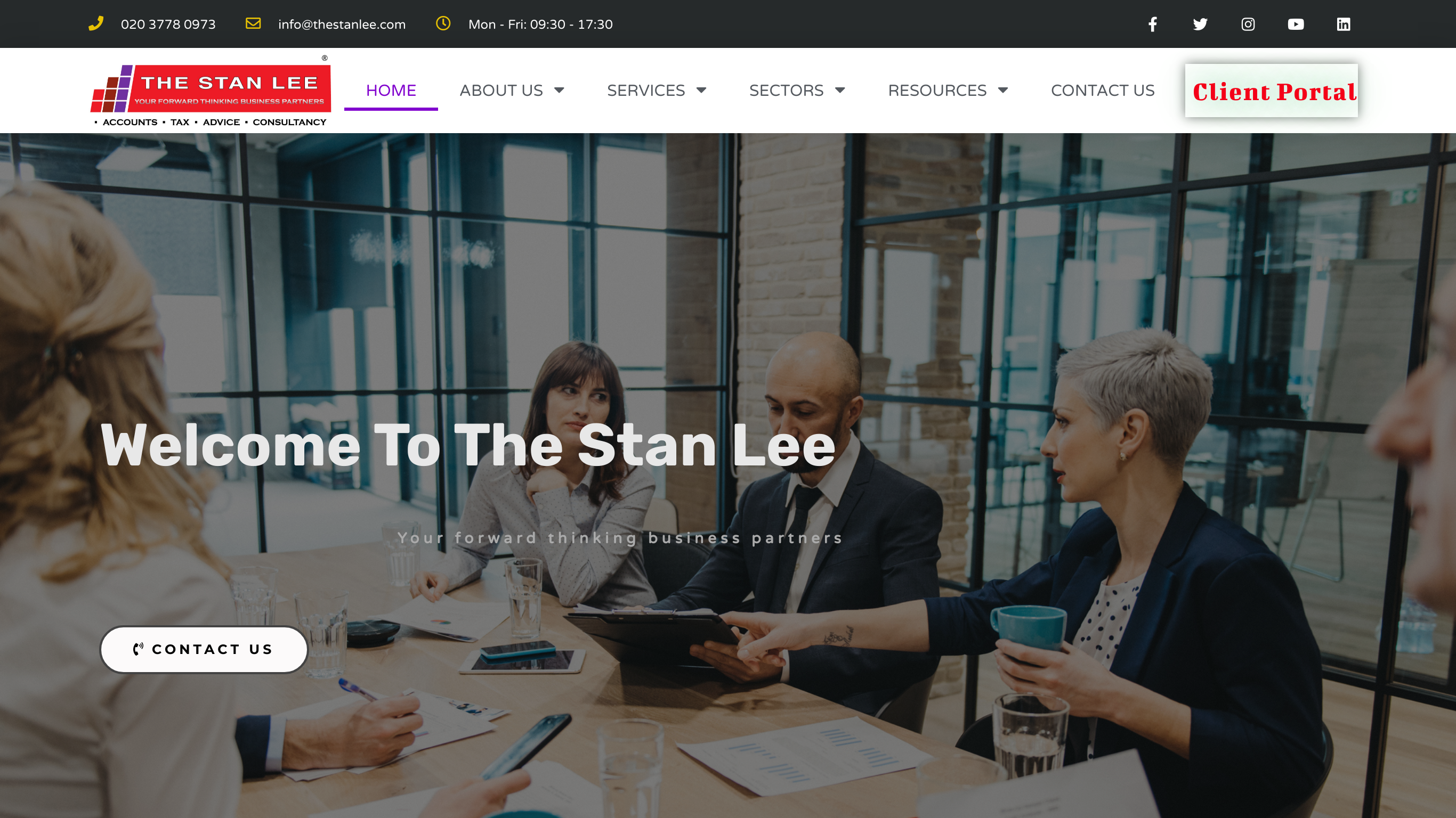 Stan Lee Accountancy Ltd screenshot taken from https://www.thestanlee.com